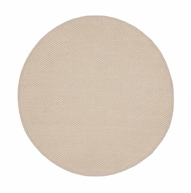 Outdoor-Teppich Savan aus Kunststoff, modern, rund Ø 200 cm, beige, pflegeleicht