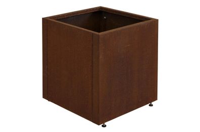 Blumentopf Kummin aus Cortenstahl, modern, 50x50 cm, rostbraun, mit (Gr. 50x50x50 cm)