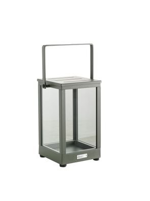 Windlicht Belfort aus Aluminium und Glas, modern, Nordic Green, Small, 20x20x37