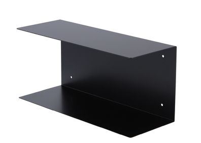 Wandregal Fleur aus Metall, modern und pulverbeschichtet, Schwarz, 50 cm breit