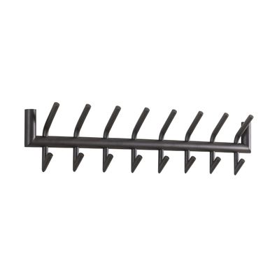 Garderobe Rundgravo aus Metall, Industrial Design, dunkelgrau, 8 Haken, robust