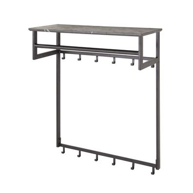 Garderobe Melamik, Metall und Melamin in Keramik-Optik, modern, grau mit