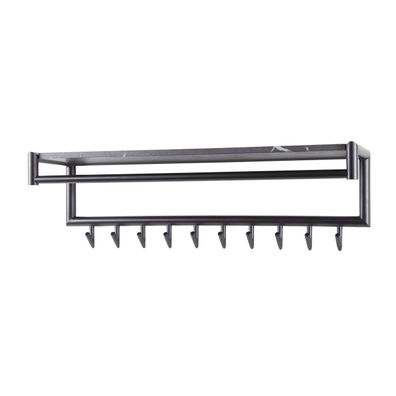 Garderobe Melamik aus Metall und Melamin, modern mit Keramik-Optik, Grau, mit