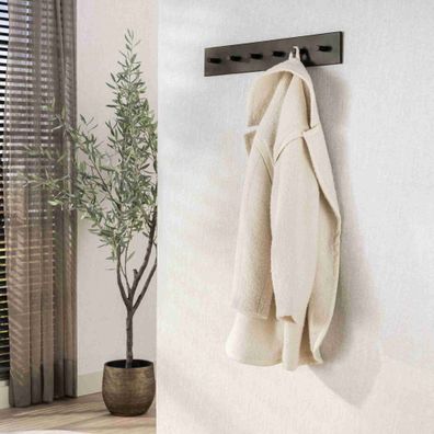 Garderobe Aret aus Metall mit 6 Haken in Bronze-Finish (Gr. 60x5x10 cm)