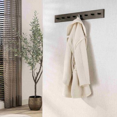 Garderobe Aret aus Metall mit 8 Haken in Bronze-Finish (Gr. 80x5x10 cm)