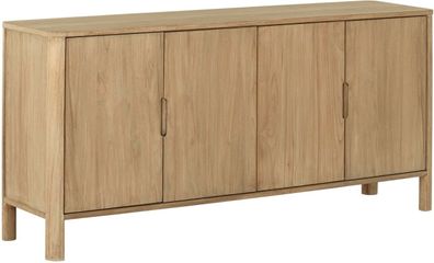 Sideboard Forte aus Teakholz, skandinavisches Design, natur, 160 cm breit, vier