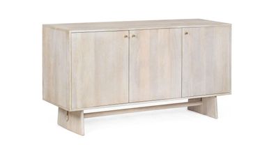 Sideboard Elisheva aus Mangoholz, skandinavisches Design, beige, 150 cm breit,