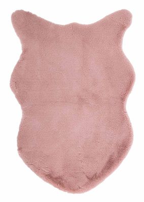 Teppich Kathlyn aus Polyester, modernes Design, organische Form, Rosa,