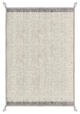 Teppich Chathu aus Wolle und Baumwolle, modern, beige, 160x230 cm, für dein