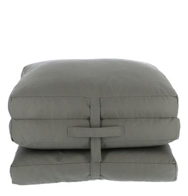 Bodenkissen Sheffield faltbar, Outdoor-Design mit abwaschbarem Bezug, gepolstert, Gra