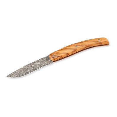 Herbertz Selektion Taschenmesser mit Olivenholz Griff und Damast