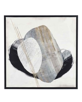 Bild Inner Circle No.1, Leinwand mit Kiefernholzrahmen, modern, weiß grau,