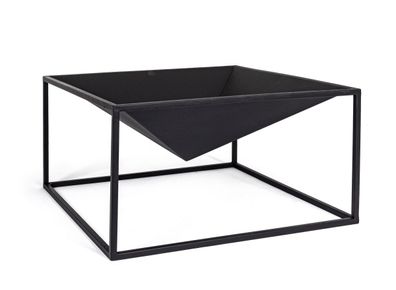 Feuerschale Illinois aus hitzebeständigem Metall, modern, pulverbeschichtet,