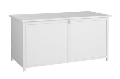 Gartentruhe Hide aus Aluminium, modern, Weiß, 177x85 cm, mit (Gr. 177x85x99 cm)