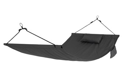 Hängematte Enif aus Aluminium und Polyester, modern, dunkelgrau, outdoor