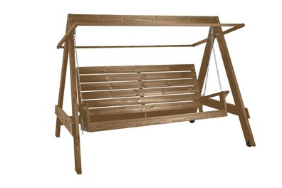 Gartenschaukel Kornhut von Brafab aus Kiefernholz, skandinavischer Stil, braun,