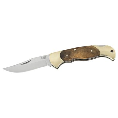 Herbertz CJH Taschenmesser, Wurzelholz, Neusilberbacken