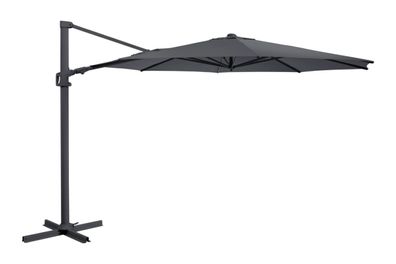 Sonnenschirm Vinovo von Brafab aus Aluminium und Polyester, modern, anthrazit,