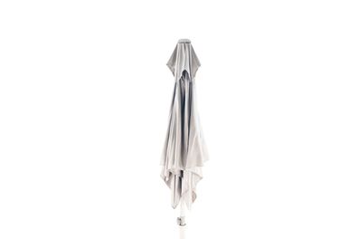 Sonnenschirm Elba eckig, Aluminiumgestell modern, hellgrau, 150 cm, schräg