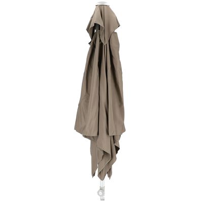 Sonnenschirm Elba eckig aus Aluminium, modern mit Knickfunktion, Taupe, 150 cm