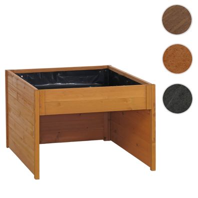 Mähroboter-Garage mit Pflanzkasten HWC-Q17, Unterstand Rasenmäher Holz MVG 80x70x50cm