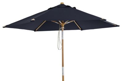Sonnenschirm Trieste von Brafab aus Buchenholz und Polyester, modern, Blau, Ø