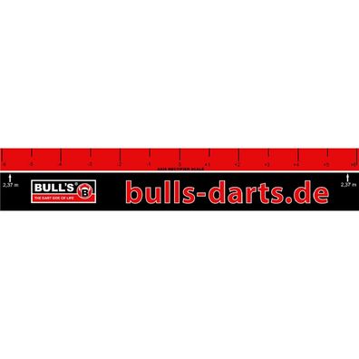 Bull's selbstklebende Abwurflinie für Dartsport, 60x10cm, Schwarz