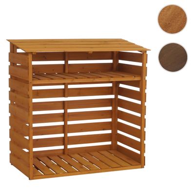 Brennholzlager HWC-Q16, Kamin-/Feuerholzregal, Ablage Holz Tanne FSC® 121x122x61cm