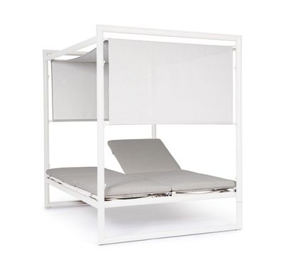 Gartendaybed Konnor aus Aluminium, modern mit verstellbarer Rückenlehne,