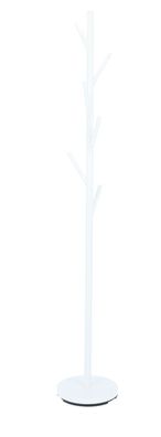 Kleiderständer Detroit aus Metall, modern, Weiß, mit 6 Haken, schlankes Design