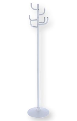 Kleiderständer Kaktus Metall, modern und funktional, Silber, mit 8 Haken für