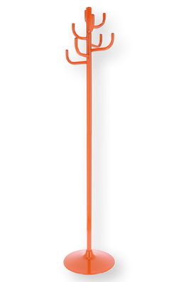 Kleiderständer Kaktus aus Metall, modern, Orange, 8 Haken, stabiles Design von