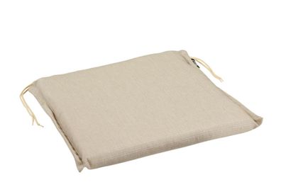 Sitzkissen Florina von Brafab aus Dralon-Stoff, modern, taupe, mit Bändern zur