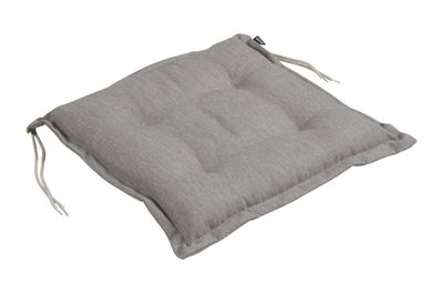 Sitzkissen Florina aus Dralon-Stoff, modern, beige, mit Bändern zur einfachen
