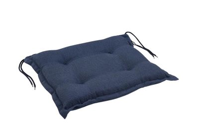 Sitzkissen Florina für Gartenstühle aus Dralon-Stoff, modern, navyblau, mit