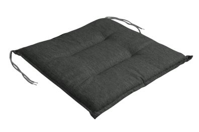Sitzkissen Erpe von Brafab aus Stoff, modern, anthrazit, mit Bändern für