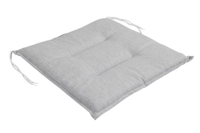 Sitzkissen Erpe von Brafab aus Stoff, modern, mit Befestigungsbändern, grau,