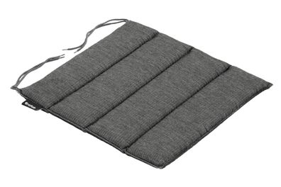 Sitzkissen Delia aus recyceltem Stoff, modern, grau, mit Bändern zur Befestigung