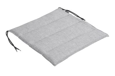 Sitzkissen Delia aus strapazierfähigem Stoff, modern, hellgrau, mit Bändern zur