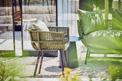 Rückenkissen Stoff, modern für Gartenstuhl Suka, hellgrau, bequemes Design,