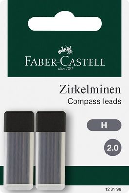Faber Castell Zirkelminen 2 mm Härte H 2x 6er
