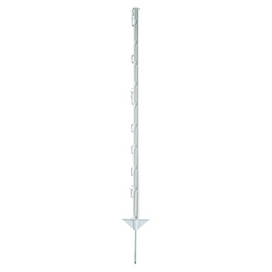 Electra Kunststoffpfahl 105 cm mit Doppeltritt - weiß - 40 Stück Weidezaunpfähle