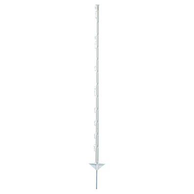 Electra Kunststoffpfahl 125 cm mit Doppeltritt - weiß - 40 Stück Weidezaunpfähle