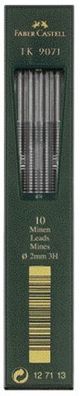 Faber Castell Fallmine TK 9071 2 mm Härtegrad 3H 10 Minen