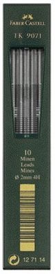 Faber Castell Fallmine TK 9071 2 mm Härtegrad 4H 10 Minen