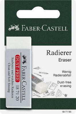 Faber Castell Radierer Dust-free 62x22x12 mm weiß BK