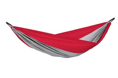 Amazonas Silk Traveller XXL Reisehängematte silber rot Hängematte