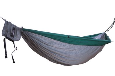 Hideaway Outfitters Camper Diamond 3 Doppel Hängematte Grau mit grünem Rand ink