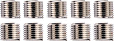 Gewindereparatur-Einsätze M6x1x10.8 mm, 20 Stück, Edelstahl