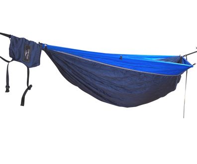 Hideaway Outfitters Camper Reisehängematte dunkelblau-hellblau inklusive Befest